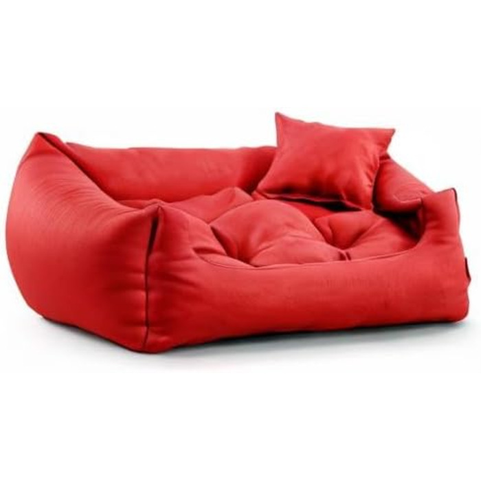 Gutekissen® Лежанка для собак, подушка для собак, лежанка для собак - міцна, висока якість NEO (L - 90x75, Червоний) L - 90x75 Червоний