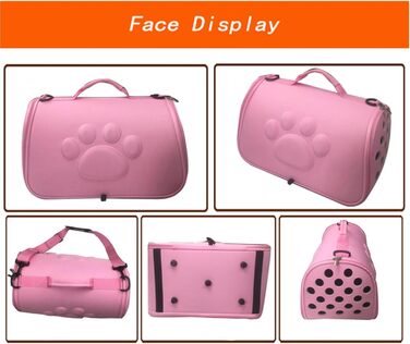 Транспортна сумка для тварин Weiche Katzen - зручна переноска для котів та собак, рожева, M