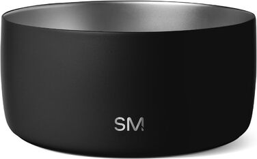 Миска для собак та котів Simple Modern Bentley Collection з нержавіючої сталі, ізольована, велика (1,8 л), чорна