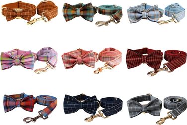 Іменний нашийник для собак з металевою застібкою: персоналізовані нашийники з гравіюванням імені, телефону та адреси, в клітинку