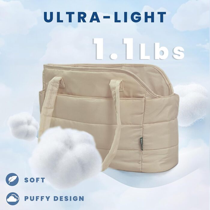 Легка переносна сумка для собак до 6,8 кг, степкова сумка-переноска для цуценят, з кріпленням для безпеки, дамська сумка для собак для подорожей/покупок (Коричнева)