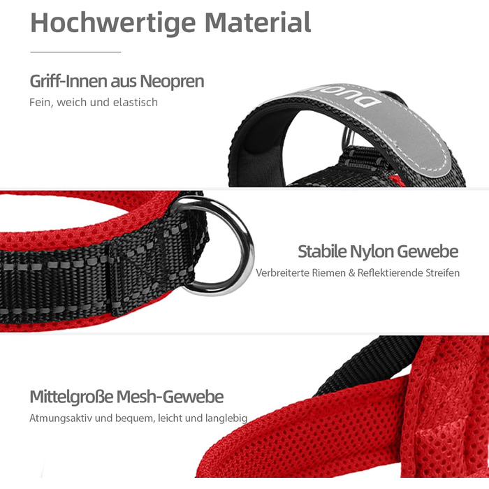 Нашийник для собак середніх та маленьких порід, цуценят, кольоровий, з м'якою підкладкою, з ручкою та кільцем, світловідбиваючий, легкий, чорно-сірий, (M, чорний+червоний)