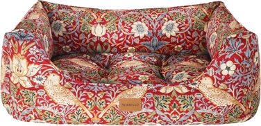 Клітинка для собак Rosewood x Morris & Co. з принтом William Morris (Erdbeerdieb Burgandy, Small), велика, з антиковзким дном, миється