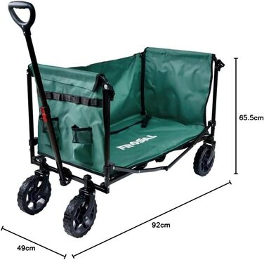 Фросал Візок для собак Бруно, зелений, складний | Транспортний візок для тварин