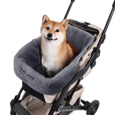 Захисний чохол для візка для собак - водонепроникний, з подушкою | Магнітна підкладка для транспортування, прогулянок, пляжу, ветеринара, сірий