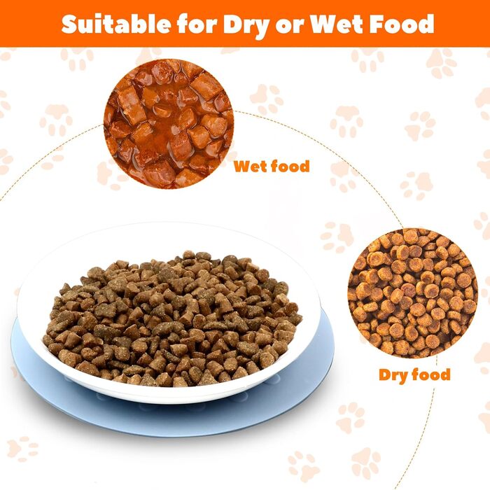 Набір мисок для котів з кераміки (3 шт.) з антиковзкими килимками, миски для корму котів, собак, кроликів, керамічні миски для їжі