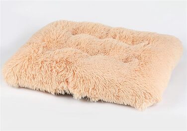 Крісло-ліжко для собак та котів LIVEINU з штучного хутра, прямокутне, плюшеве, маленьке, зручне, миється, колір шампань, XL (94x63x10 см)