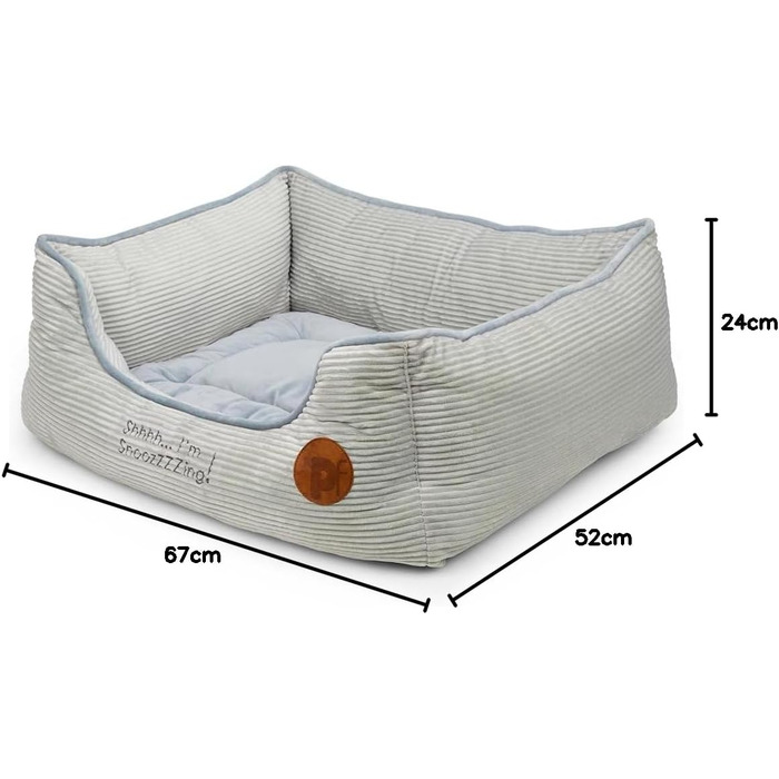 Крісло-гніздо для домашніх тварин Petface, квадратне, сіре, розмір S (1 шт.)