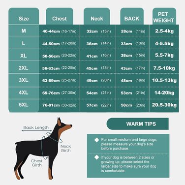 PETCUTE Водонепроникний зимовий дощовик для собак, теплий дощовик для собак середніх та великих порід, з світловідбиваючими смугами, з отвором для шлейки, сірий+блакитний
