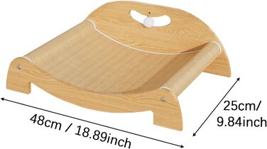 Кігтеточка для котів перfk, лежанка з картону та сизалю, іграшка-м'ячик, для середніх котів