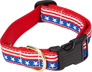 Собачий нашийник Up Country SST-C-XL Stars and Stripes, широкий 2,5 см, розмір XL, патріотичний дизайн
