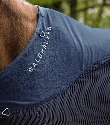 Флісова попона-рубашка для коней Waldhausen Comfort, нічний синій, 135 см