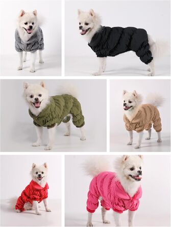 Зимовий теплий комбінезон для собак, водонепроникний, з флісовою підкладкою, для маленьких порід (Йоркширський тер'єр, Чихуахуа), XL, зелений