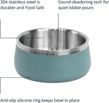 Hundenapf Ruffwear Basecamp Edelstahl, легкий та портативний, зелений River Rock