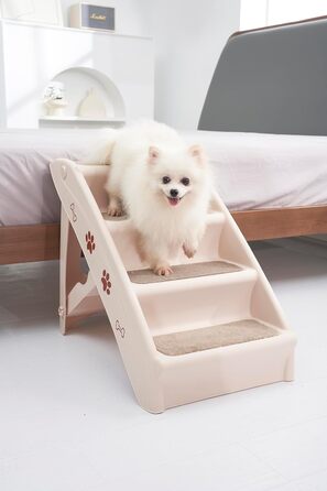 Сходинки для домашніх тварин Lanco: для котів та собак, 4 сходинки, міцний та неслизький матеріал, 50 x 38 x 38 см