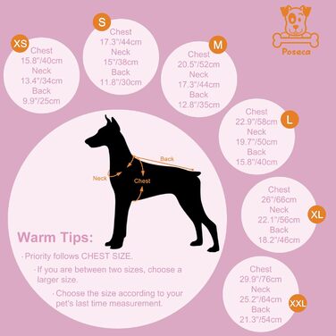 Теплий зимовий одяг для собак: водонепроникна та вітрозахисна куртка з флісу, з відбиваючими елементами, інтегрований поводок, рожевий, XS