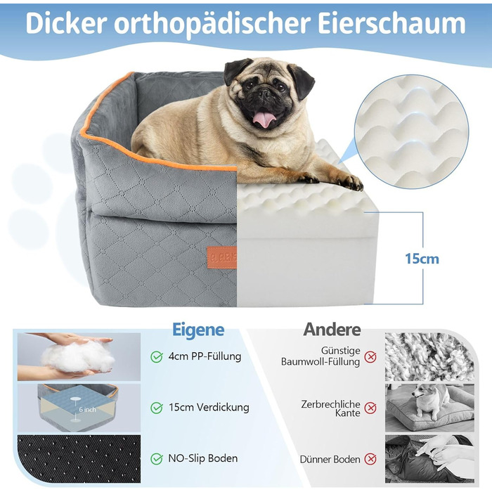 Підвищення для собак, сіре, до 15 кг, знімний, миючий, з кишенями для зберігання, для передніх та задніх сидінь