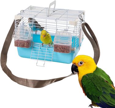 Переносний транспортний клітка для птахів Vogelkäfig - блакитний