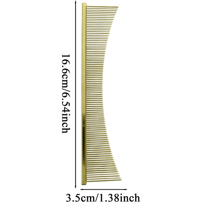 Гребінець для котів Flohkamm - догляд за шерстю, аксесуари для домашніх тварин. Підходить для собак, довгошерстих порід, цуценят. Золотий колір.