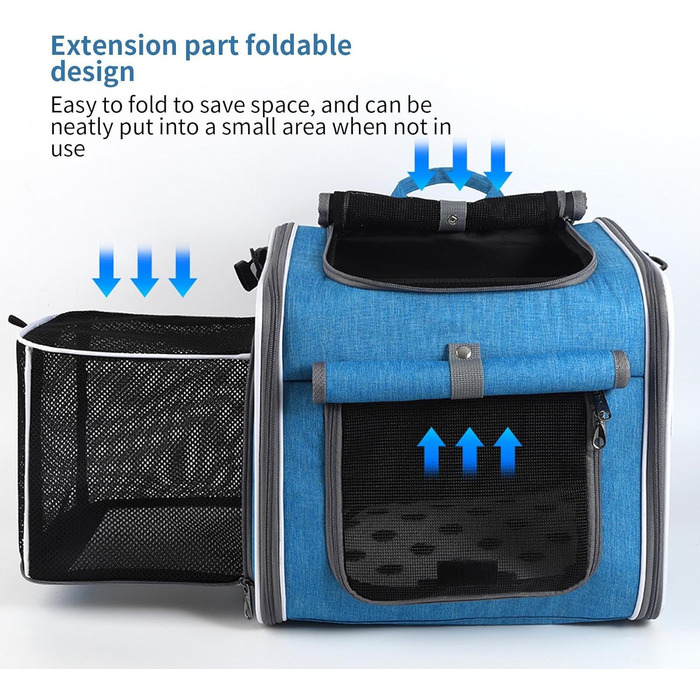 Корзина для собаки на велосипед, переноска-рюкзак для собак з вентиляцією, регульована переноска для прогулянок та подорожей