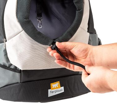 Переноска для собак та котів Ferplast KANGOO, сіра, 43x20x41.5 см, до 8 кг