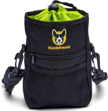 Сумка для корму для собак велика, 4-в-1 для тренувань | З бавовняним ремінцем, кліпсою та петлями | 4 відділення для ласощів (19x14x7 см)