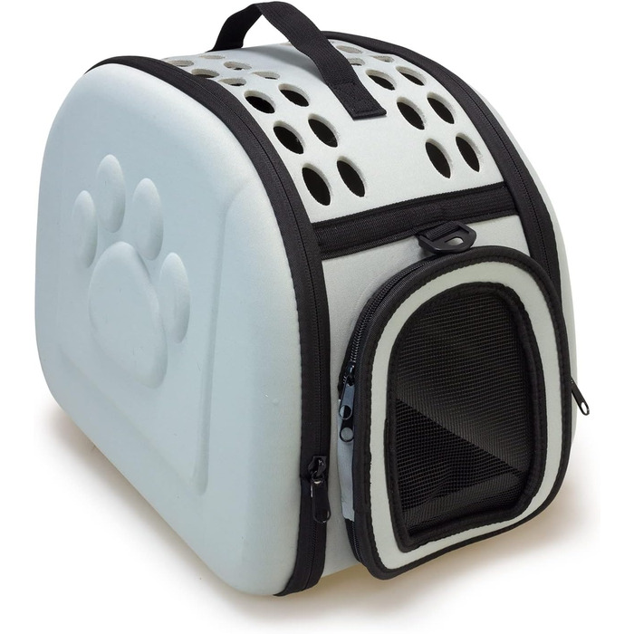 Сумка-переноска для тварин Arquivet сірого кольору, 42x27x32 см, для собак, котів, цуценят, дорослих тварин, рюкзак з вентиляцією