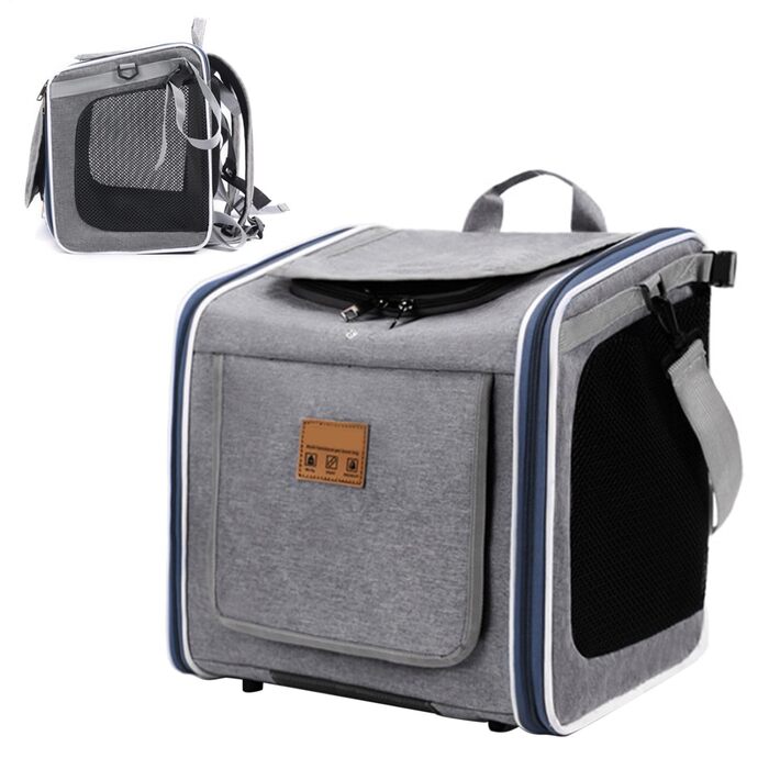 Сумка-переноска для собак на велосипед, складна, зручна для прогулянок та подорожей | Велосипедний кошик для тварин, безпечний та комфортний, підходить для котів та собак