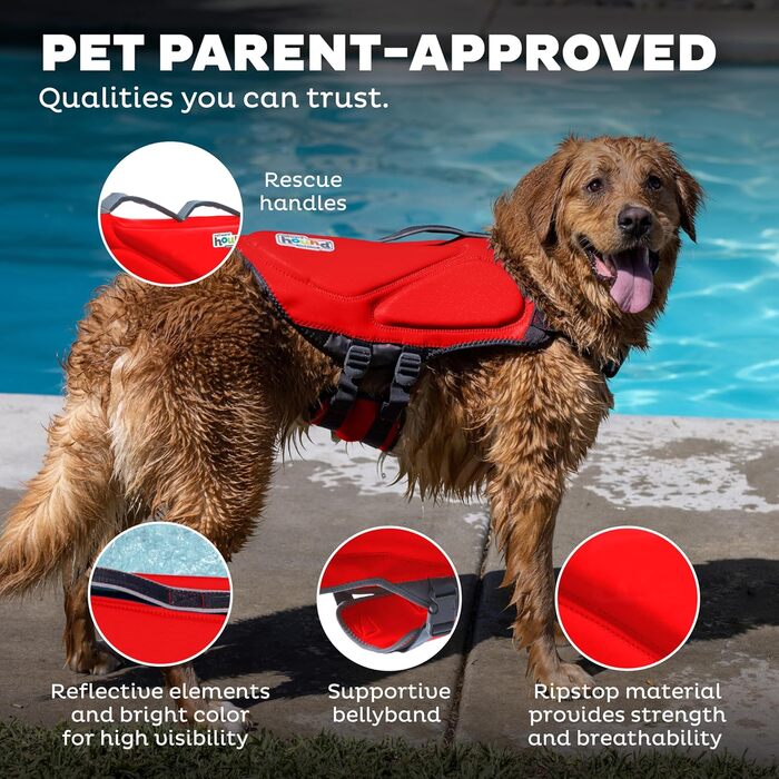 Рятувальний жилет для собак Outward Hound Dawson Swim, червоний, розмір M