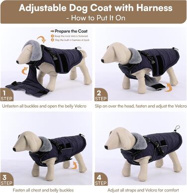 Зимовий одяг для собак ASENKU: теплий, водонепроникний, вітрозахисний, з світловідбиваючими елементами. Підходить для малих, середніх та великих собак. Кольори: зелений (S), синій (S).