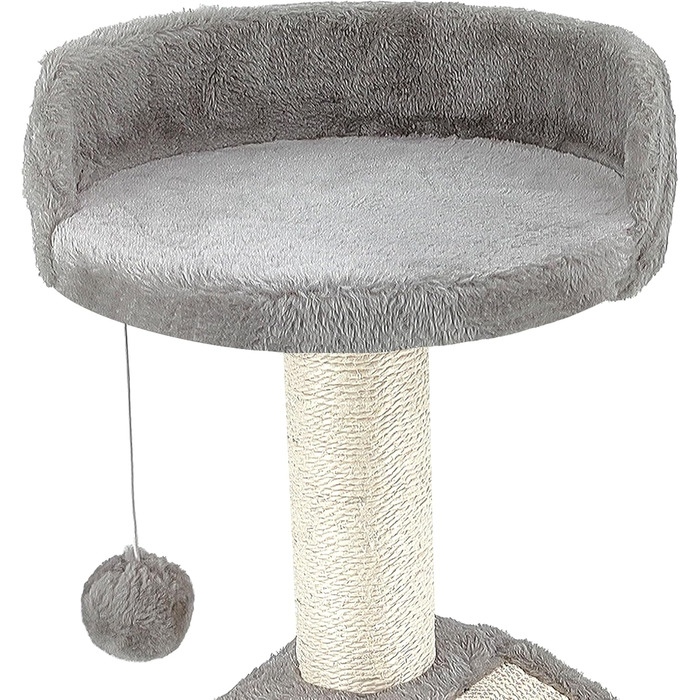 Дерев'яний кігтеточка для котів Beltom® Kratzbaum 54 см, сірий