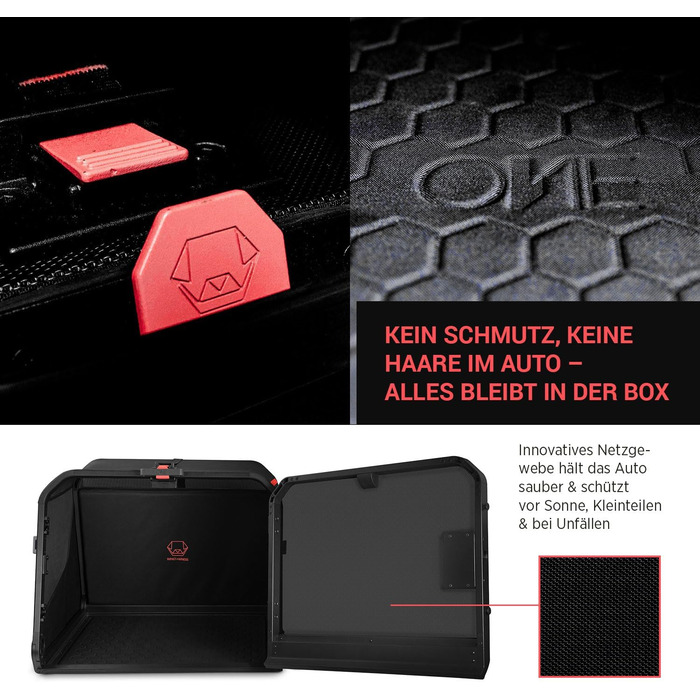 Транспортна переноска для собак 1one1 Origami Medium | Алюмінієва переноска для автомобіля | Складана переноска для собак з тестуванням на аварійність | Переноска для собак з алюмінію та текстилю (Large - до 50 кг)