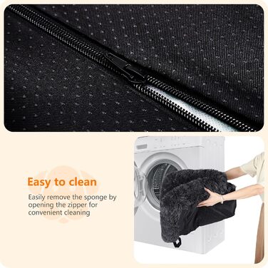 Крісло-лежанка для собак великих та середніх порід, антиковзаюча підстилка, 110 x 95 x 18 см, темно-сірий колір