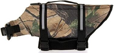 Рятувальний жилет для собак - жилет-рятувальник для маленьких, середніх та великих собак (XXL, камуфляж, плоский)