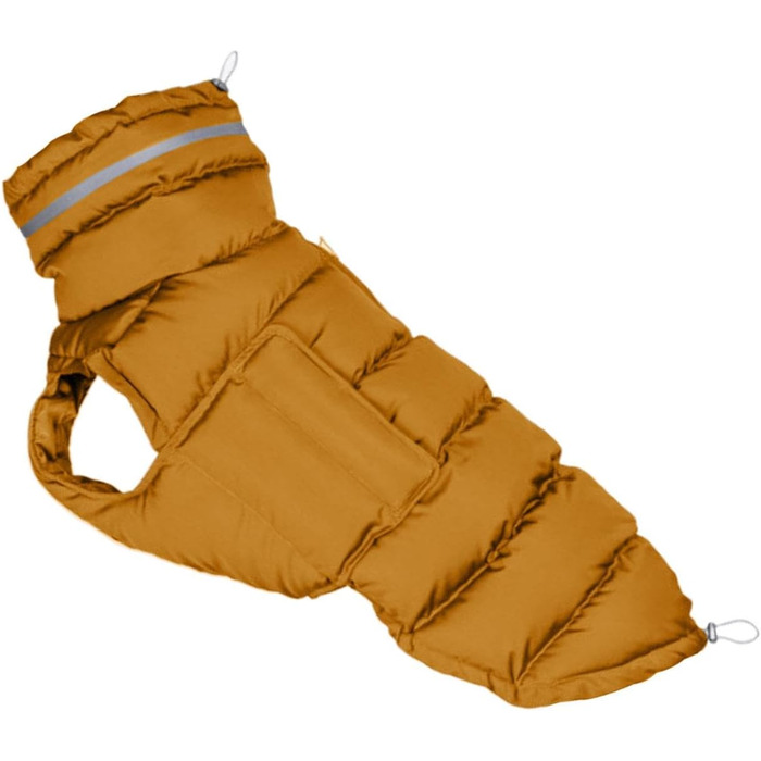 Зимовий одяг для собак: тепла куртка та жилет, захист від вітру, жовтий колір. Підходить для великих собак.