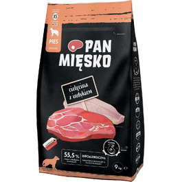 Сухий корм для собак Pan Mięsko Телятина з індиком XL, 9 кг