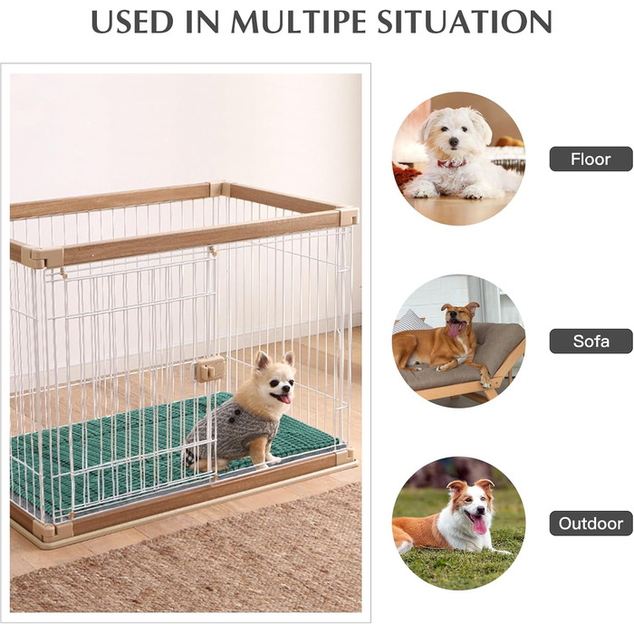 Ортопедичне ліжко для собак BVAGSS, миється, м'яке, тепле, для маленьких, середніх та великих собак, 76x50x4 см, 54x33x4 см, зелене