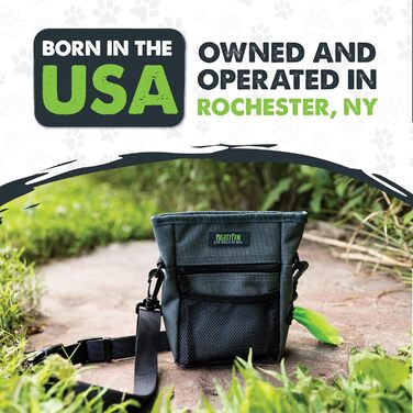 Сумка для ласощів Mighty Paw для собак - 2.0 | Фідер-сумка для тренування собак - Leckerlibeutel для собак - Сумка для ласощів для тварин з ремінцем - Магнітна застібка (Оранжева/Сіра)