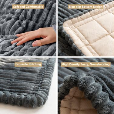 Килимок для собак у машину, захист заднього сидіння, антиковзаюча, 130x61 см, сірий