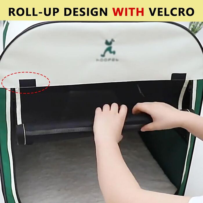 Транспортна сумка для собак, переноска для авто, дорожній аксесуар для тварин з ролетним вікном, Oxford-тканина, складана, дихаюча, міцна (46 x 36.5 x 40 см)