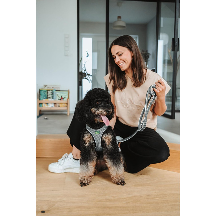 Шлейка для собак HUNTER HILO COMFORT, антрацит, XS-S, легка, з сітчастого матеріалу, для маленьких та середніх собак