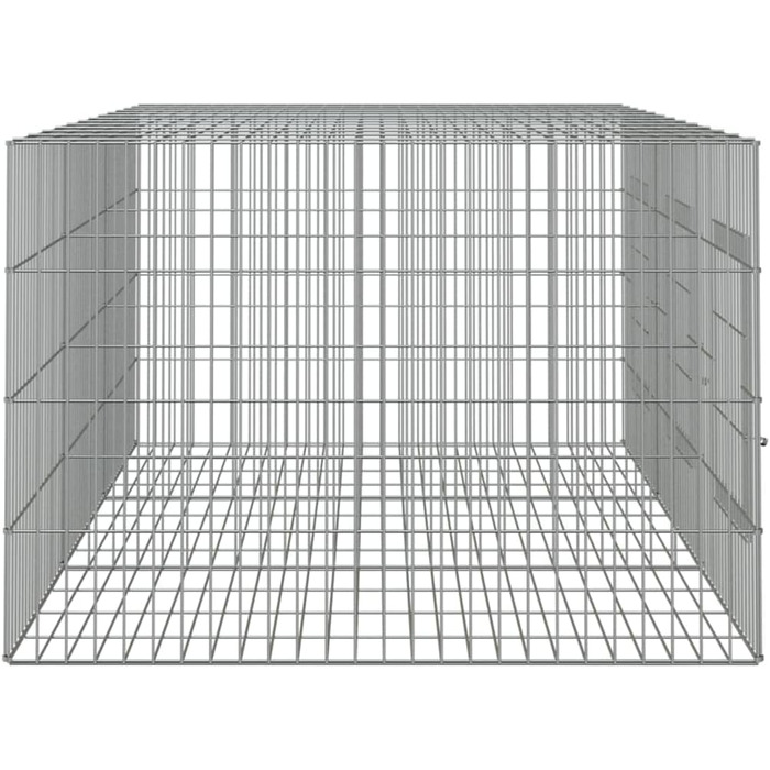 Клітка для кролів vidaXL, 3 секції, 163x79x54 см, оцинкована сталь, вольєр для домашніх тварин