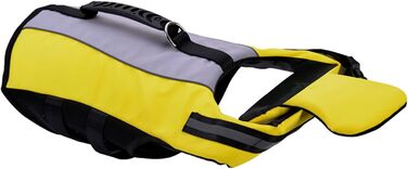 Жилет для плавання для собак, жовтий (L) з Airbag, ручкою та світловідбиваючими смугами