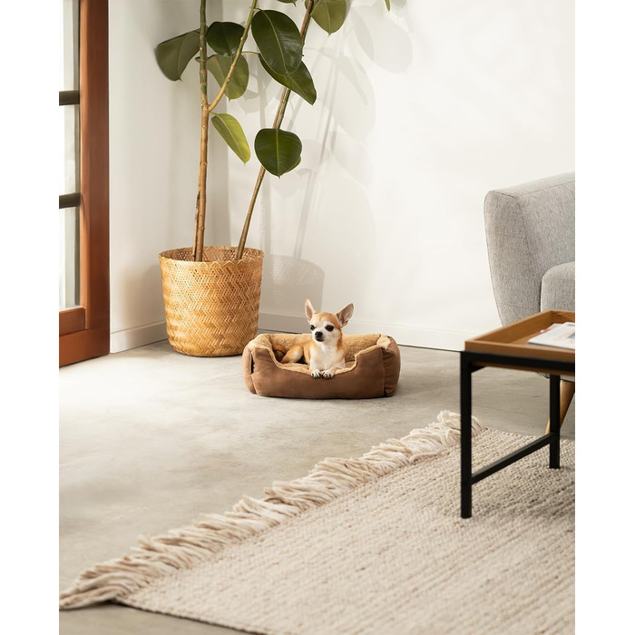 Килимок для собак Lionto з двостороннім подушкою та антиковзною основою, 50x37 см, коричневий/бежевий