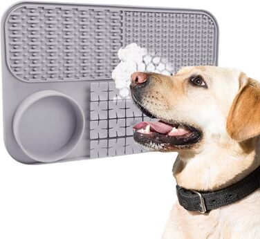 Килимок для лизання собак, коврик для іграшок, сірий | 38.5 x 15 x 2.5 см