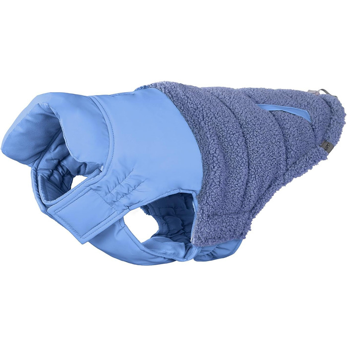Зимовий теплий жилет для собак з інтегрованим шлейкою, водо- та вітронепроникний, світловідбиваючий, зручний, регульований (Блакитний, 3XLP, обхват грудей 55 см)