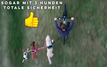 Велосипедний повідок для собак BIKE AND DOG, безінструментальне кріплення, опціональний спеціальний шлейф, 2 стрічки для велосипеда, запатентований, чорний
