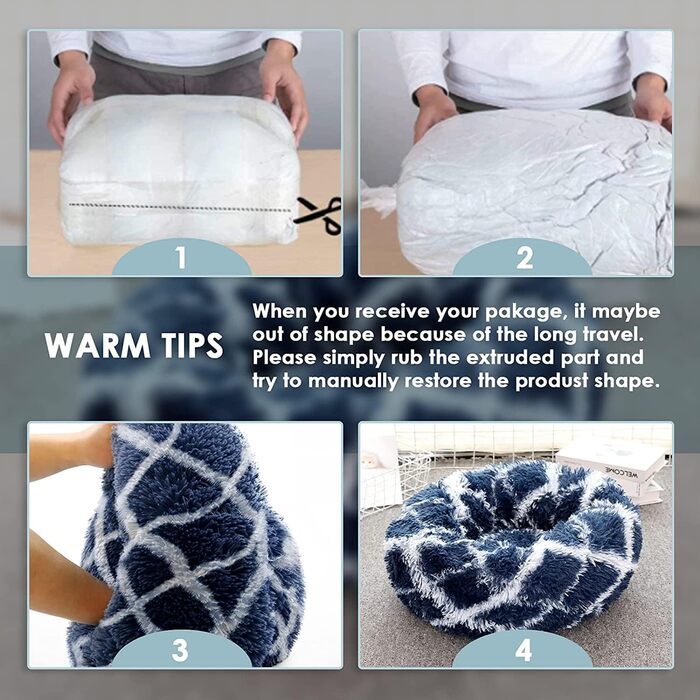 Килимок для кота та собаки 50x50 см, круглий, плюшевий, зручний, червоний. Підходить для маленьких собак та котів. Легко миється.