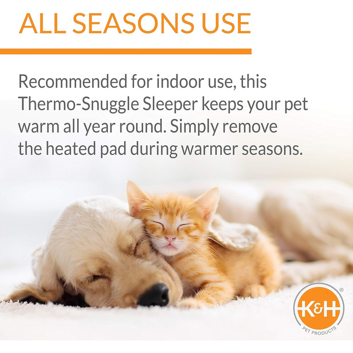 K&H Pet Products електричне ліжко для собак для дому, термоковдра знімна, водонепроникна, зігріваюча подушка, заспокійливе ліжко для домашніх тварин, придатне для прання в машинці