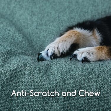 Ортопедичне собаче ліжко Hollypet для середніх собак, зелене, 81.3 x 61.3 x 32 x 24 см. Знімний, водонепроникний, миючий чохол та антиковзаюча підкладка.